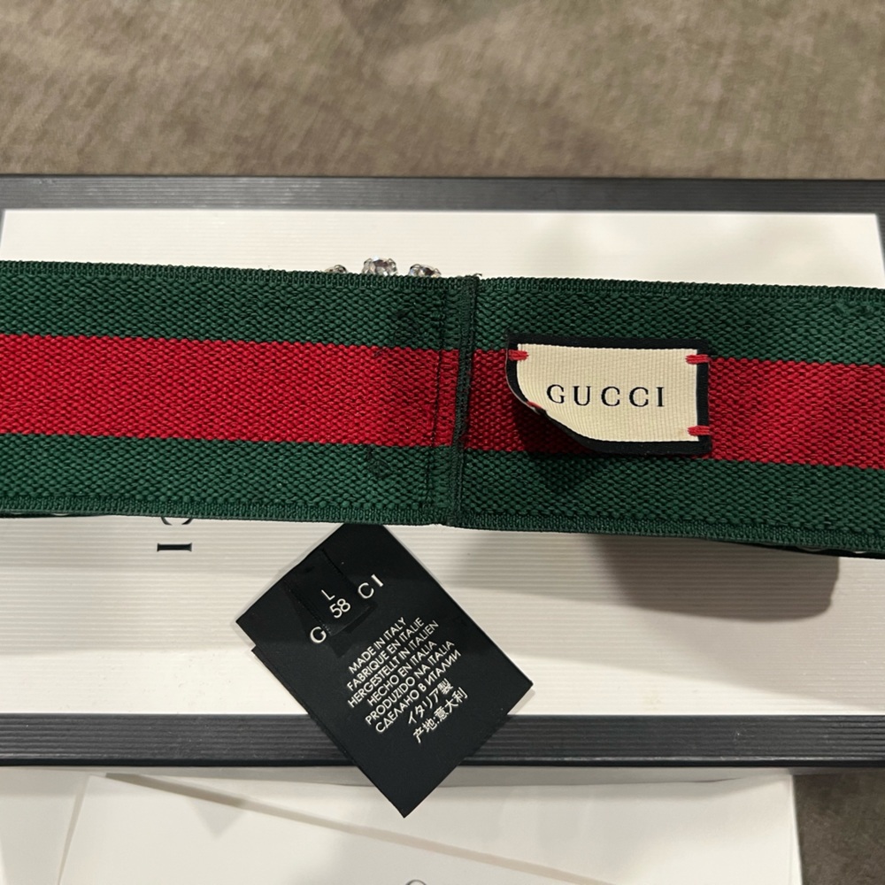 Web Gucci headband with crystals - Picture 2 of 6